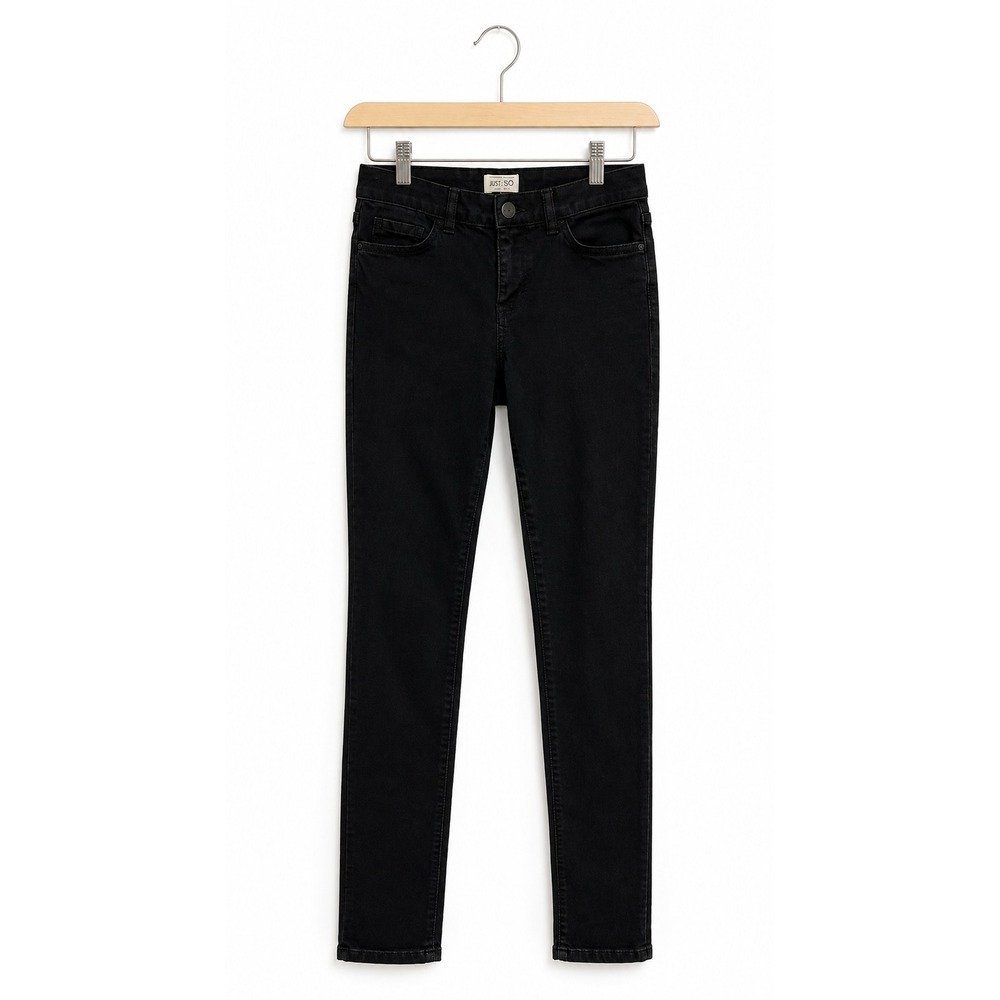 The Childrens Place Girls Super Skinny Stretch Jeans Black Denim Size 8